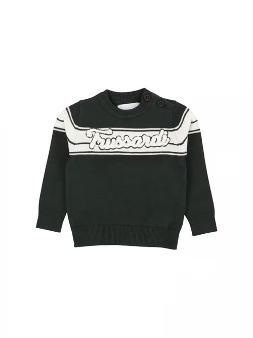 maglione bambino verde militare TRUSSARDI JEANS | TIA24112MA/RIGREEN_M/OW